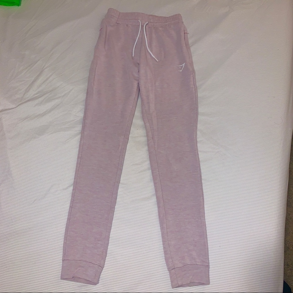 Pink Gymshark XS High-Waisted Joggers